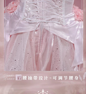 Sword Art Online Yuuki Asuna Cosplay Costume Rose Wedding Dress Uniform Halloween Carnival Party Christmas Play Role Clothing