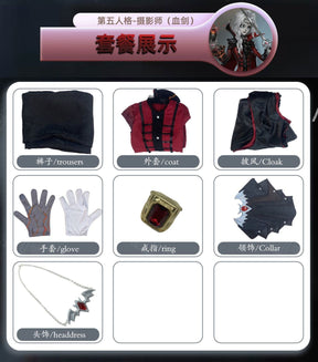 Game Identity V Photographer Joseph Desaulnier Cosplay Costume Fancy Suit Halloween Carnival Uniforms Custom Made
