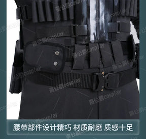Movie Frank Castle Cosplay Daredevil Cos Born Again Costume Halloween Men's Fantasy Uniform Coat Pants Props Shoes Handsome Set