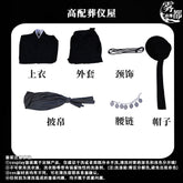 Anime Black Butler Kuroshitsuji Undertaker Cosplay Costume Halloween Party Costumes Custom Made Full Set Hat Chain Hot Sale