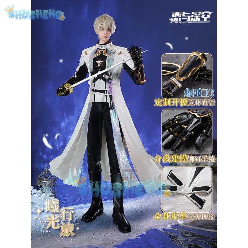 Love and Deepspace Xavier Cosplay Costume Combats Performance Fashion Uniform Men Halloween Party Daily Outfit Game Suit