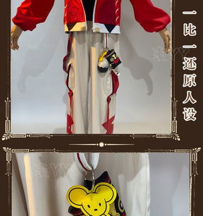 Prisoner Luca Balsa Cosplay Game Identity V Cosplay Costume Red Uniforms Coat Hat Wig Suits Party Play Clothes for Men Women