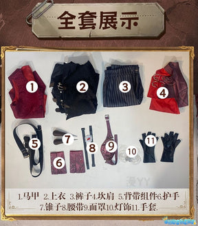 Identity V Aesop Carl Exorcist Cosplay Costume Embalmer Uniform Halloween Carnival Party Christmas Play Role Clothing