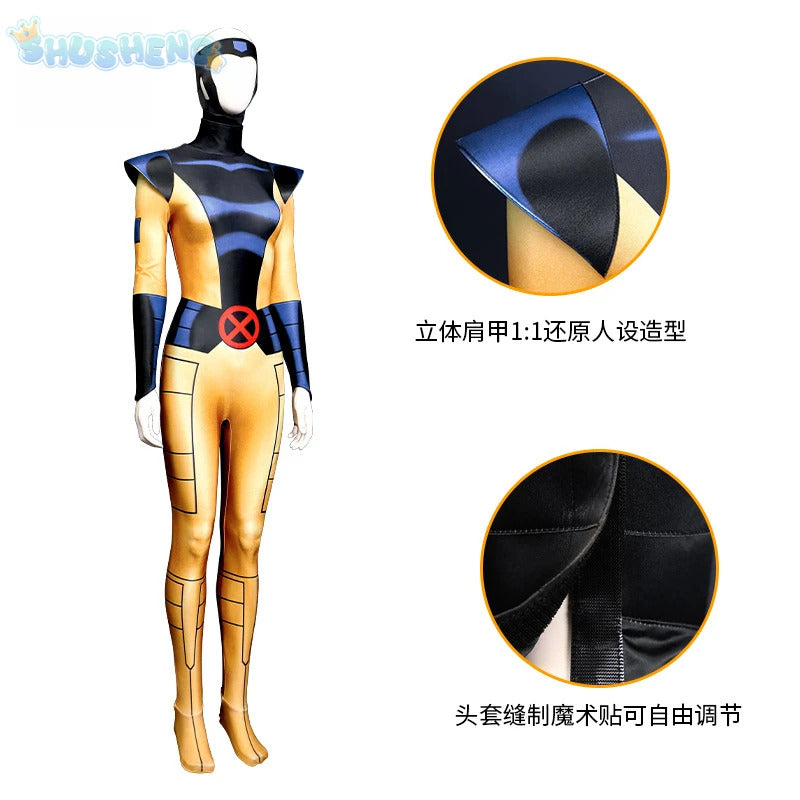 X Men 97 Phoenix Jean Grey Summers Cosplay Suit Superhero Bodysuit Phoenix Suit Spandex Outdo Halloween Suit