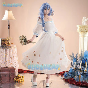 Shusheng reverse: 1999 cos 37 Cosplay Costume anime game uniform 37 white dress Halloween Carnival party for women