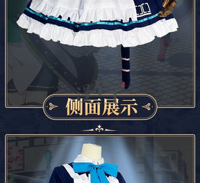 Anime Game Blue Archive Cosplay Saiba Midori Saiba Momoi Costume Maid Uniform Lolita Cat Ears Tail For Halloween Customized