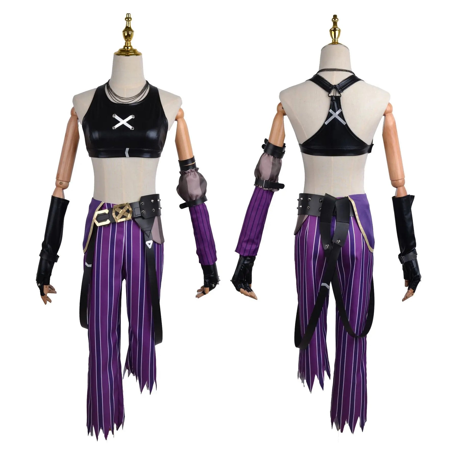 LOL Jinx Arcane Cosplay Costume Loose Cannon Outfit Game Cos Women Explosive Loli Bomb Style Halloween Party Dress Custom