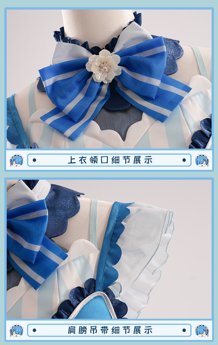 Shusheng-R Re:Life In a Different World From Zero Rem Cosplay Magical Girl Costume Lolita Dress Halloween Carnival Uniforms