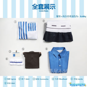 LAWSON Ada Mesmer Cosplay Anime Identity V Emil Cosplay Costume Maid Dress Uniform Halloween Party Role Play Outfit For Woman