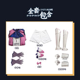 Shusheng-R Anime Date A Live Mukuro Hoshimiya Cosplay Costume Dress Spirit Form Outfit Lilac White Astral Qipao Halloween for Women Girls