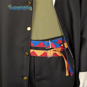 Anime JoJo's Bizarre Adventure Kujo Jotaro Cosplay Costume Hat vest coat belt Halloween carnival Woman man full set uniform