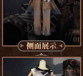 Game Identity V Demi Bourbon Barmaid Cosplay Costume Protective goggles hats gloves accessories props Halloween party New Set