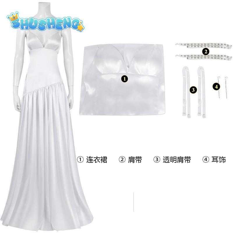 Joker: Folie à Deux Harry Quinn Cosplay Costume Slip Dress Halloween White Skirt Sexy