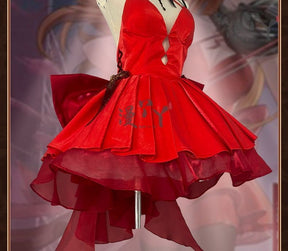 Anime Soryu Asuka Langley Cosplay Costume Shikinami Asuka Red Off Shoulder Dress Gown Ball Evening Suit Halloween