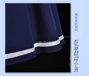 Cardcaptor Sakura Sakura Kinomoto Cosplay Costume Blue Regular Dress