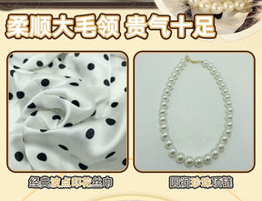 Evelyn Mora Cosplay Game Identity ⅤMs. Farrow Cosplay Costume Woman Coat Scarf Necklace Gloves Outfit Set for Women Clothing
