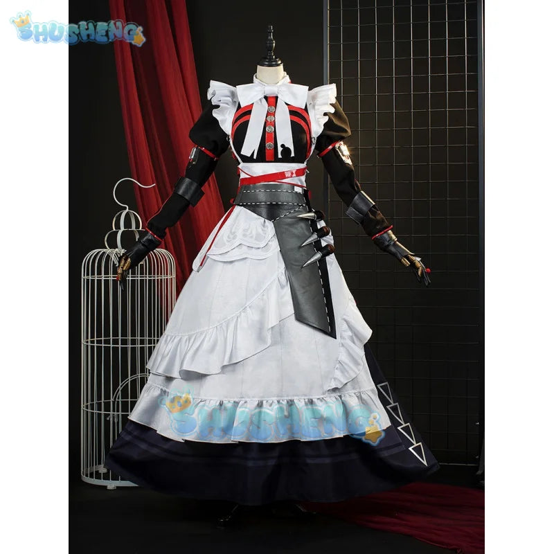 Alexandrina Sebastiane Rina Cosplay Costume Dress Zenless Zone Zero Maid Uniform Victoria Housekeeping Halloween Party Women