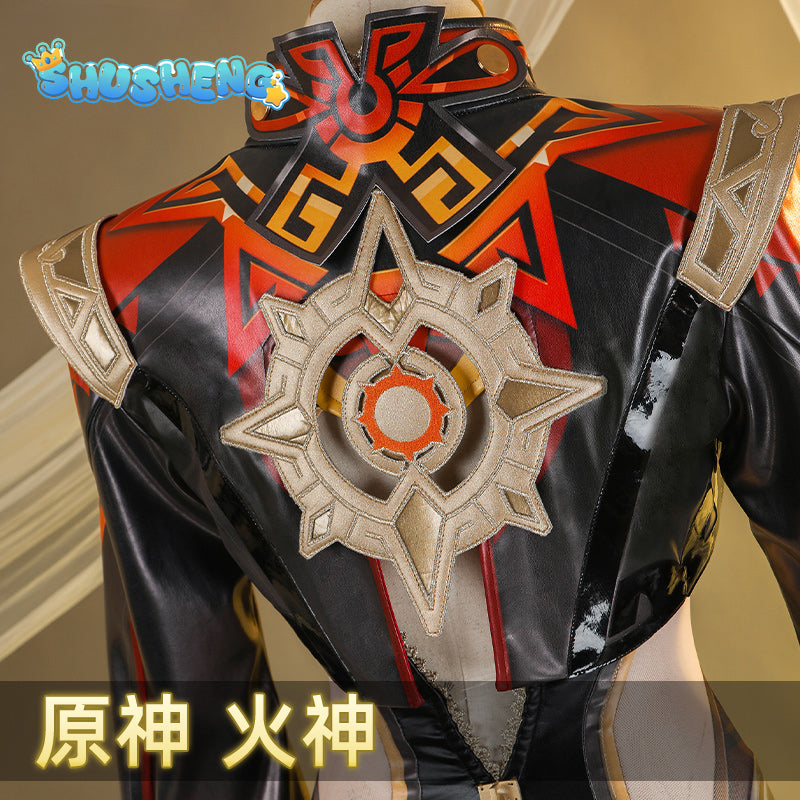 Genshin Impact Mavuika Pyro Archon Game Suit Gorgeous Jumpsuits Uniform Cosplay Costume Halloween Party Outfit Women