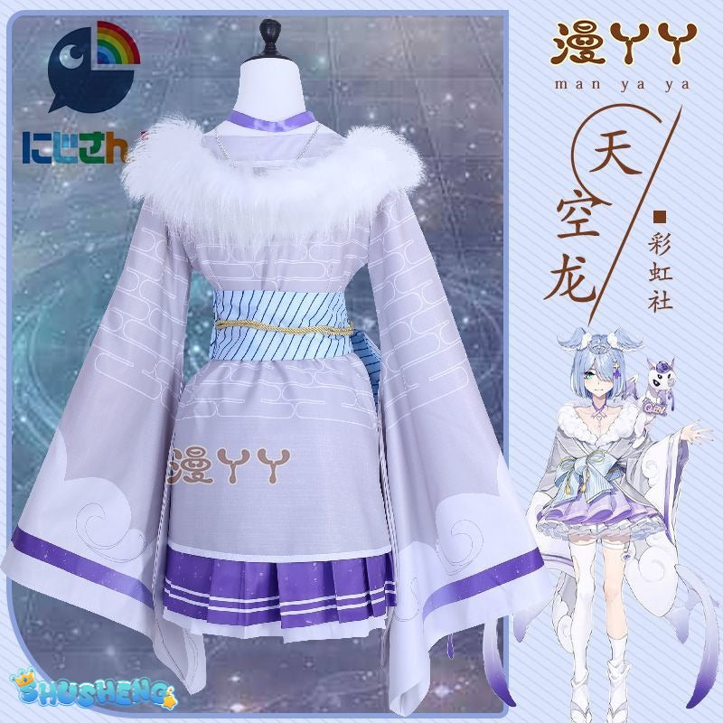 Virtual YouTuber VTuber Elira Pendora NIJISANJI EN LazuLight Cosplay Costume Anime Sexy Woman Kimono Lolita Dress Halloween Suit