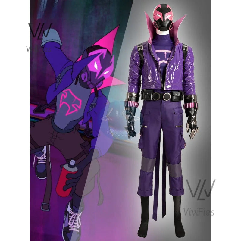 Movie Super Hero Cos Prowler Cosplay Costume Outfits Fantasy Top Pants Sets Halloween Carnival Suit Accessories For Men Roleplay