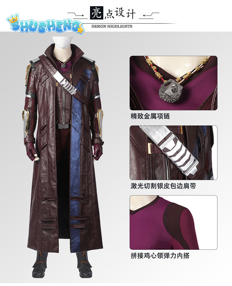 Star Lord Cosplay Costume Thor 4 Love and Thunder Star Lord Peter Quill Leather Outfits Mens Halloween Carnival Suit