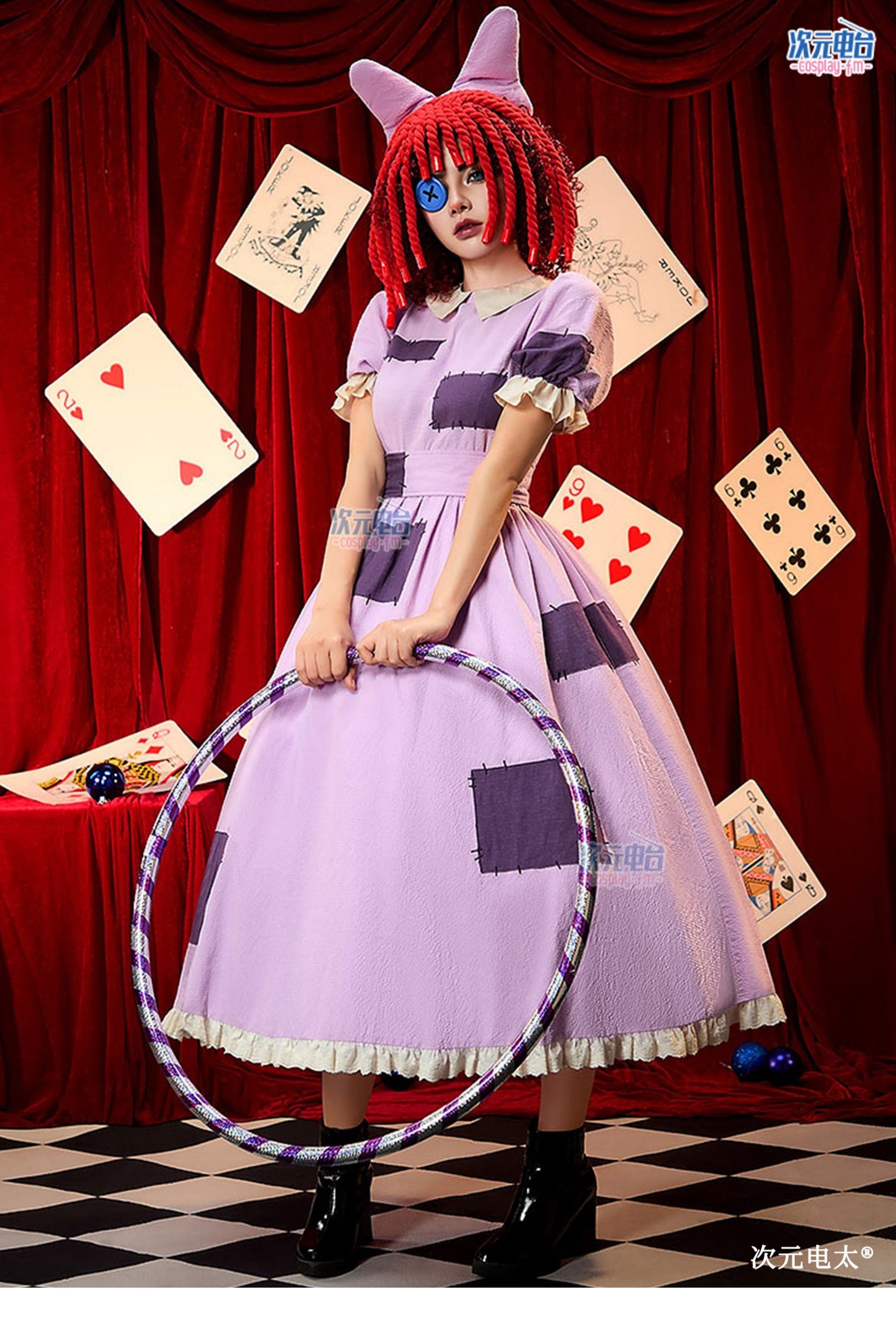 Shusheng-R Anime The Amazing Digital Circus Gangle Patch Dress Cosplay Costume S-XL