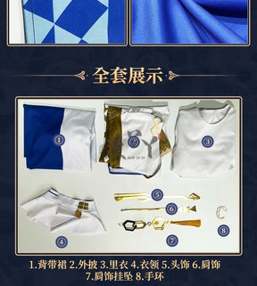Six Cosplay Anime Reverse:1999 Cosplay Costume Prisoner 6 Dress 37 Cosplay DRESSES Cloak Headwear Uniform Set for Woman Man