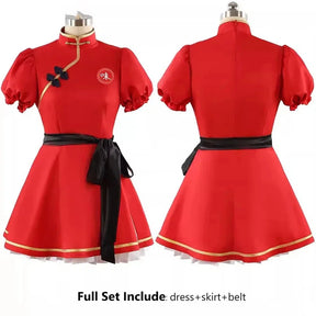 Shusheng Blue Archive Rumi ShanHaiJing Game Suit Lovely Dress Chinese Uniform Cosplay Costume Halloween Party Role Play Outfit