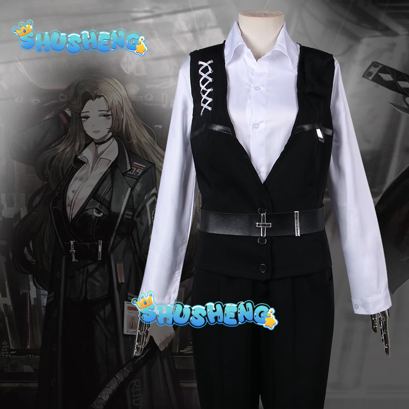 Game Limbus Company Rodya Cosplay Costumes Rodion No.0.9 Uniform Clothing Black Jacket Halloween Carnival Costumes Anime