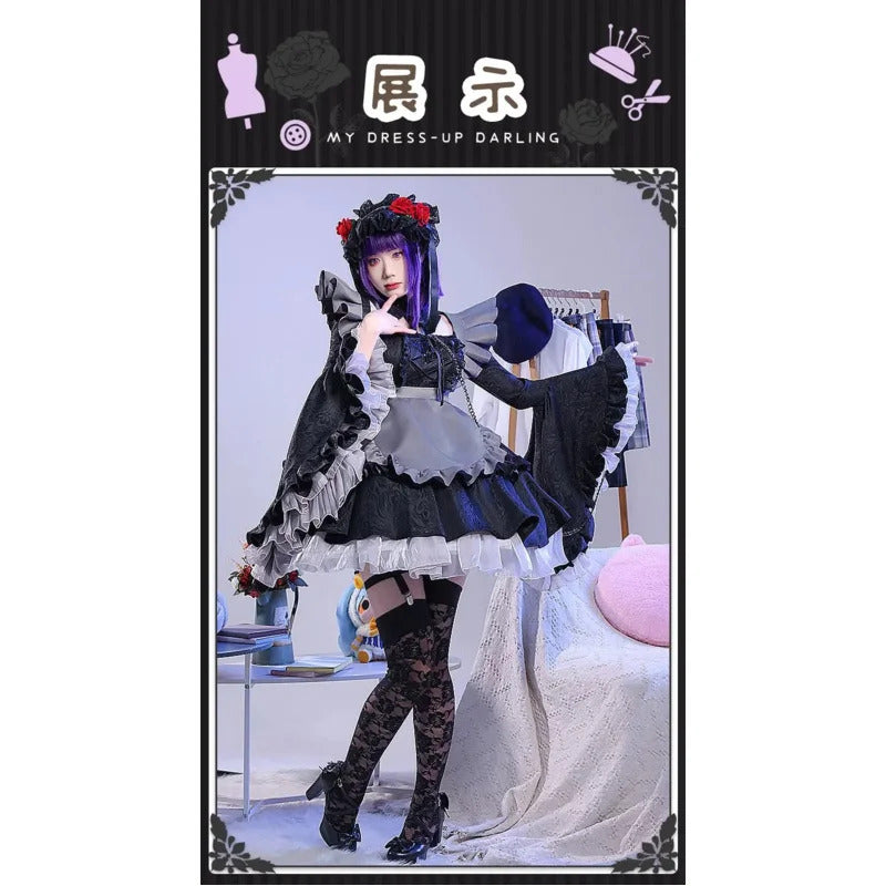 Kitagawa Marin My Dress-Up Darling Cos Name Cosplay Costume Dress hat accessories socks apron girl Halloween Lolita maid uniform