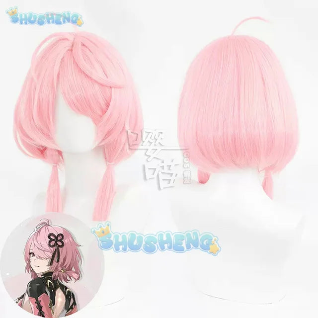 Encore Cosplay Wig Game Wuthering Waves Pink Hair Heat-resistant Fiber Hair Wig Cap Playable Fusion Congenital Resonator