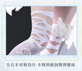 Anime Miku Cospaly  miku Costume Jumpsuit skirt leg, tie socks headwear, props accessories complete set Halloween women uniform
