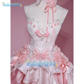 Sword Art Online Yuuki Asuna Cosplay Costume Rose Wedding Dress Uniform Halloween Carnival Party Christmas Play Role Clothing
