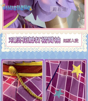 Kiriya Aoi shibuki ran Cosplay Anime Aikatsu！Costume Sweet Cute Lolita Dress  Accessories prop Halloween Party Women's Uniform