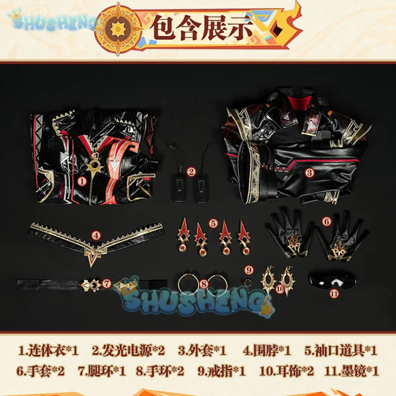Shusheng Genshin Impact Mavuika Pyro Archon Cosplay Costume Cos Game Anime Party Uniform Hallowen Play Role Clothes Clothing