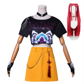 K-POP cosplay costume Cos Hunters Superstar Lumi Mira Zoe Cosplay Costume Anime KPop Demon Full Set Girl Group Suit Women Halloween Party Roleplay