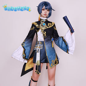 Xingqiu Cosplay Costume Genshin Impact Adult Carnival Uniform Anime Halloween Party Costumes Women Game