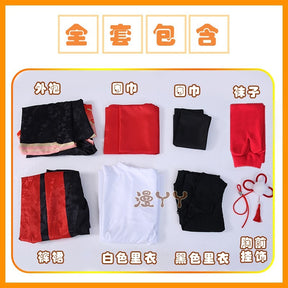 Anime Genshin Impact Inazuma Kaedehara Kazuha Five Kasen Cosplay Costume Woman Top + Horse Riding Hakama Kimono Set