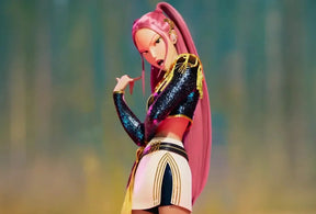 Anime KPop Demon Hunters Mira Cosplay Costume Black Gold Stage Outfit Huntrix Uniform Halloween Party Women Girls Carnival
