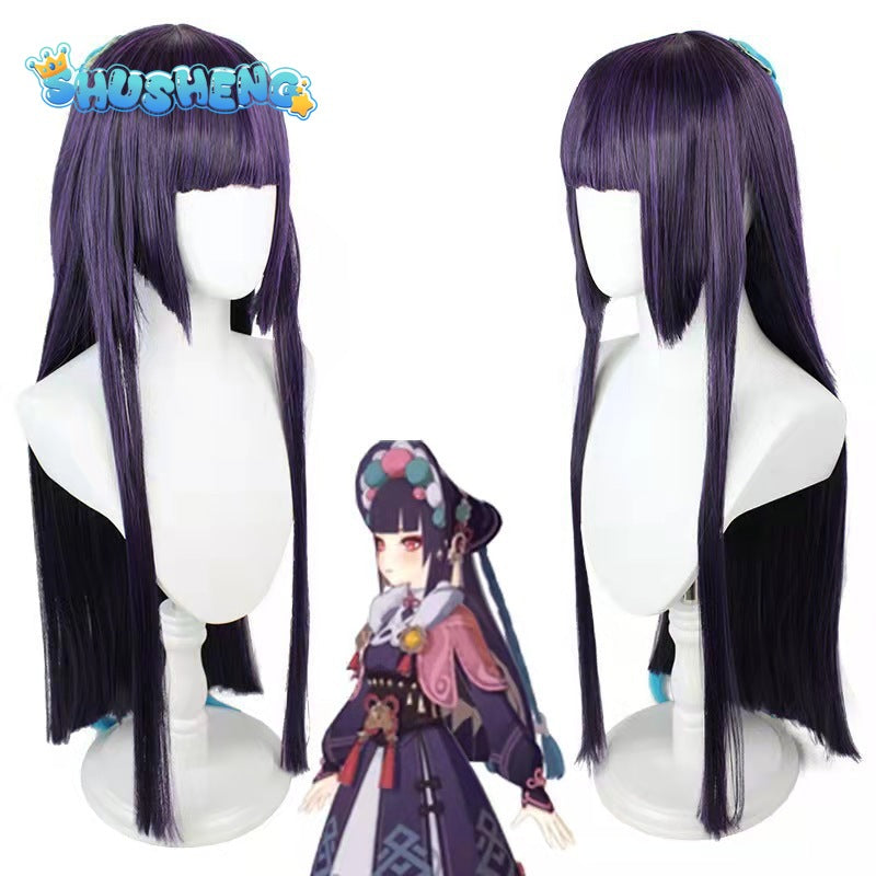 Anime Genshin Impact Yun Jin Cosplay Costume Full Set Cosplay Uniform Lolita Dress with Hat Wig Halloween Accessory Costumes