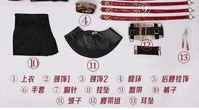 Shusheng-N Love and Deepspace Xavier Cosplay Costume Black Hunter Uniform Shimmering Moonlight Halloween Party Women Men Carnival