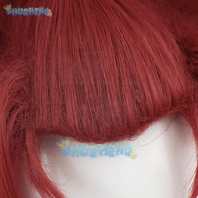 Game Wuthering Waves Chixia Cosplay Wig Red Long Hair Braids Junior Patroller Jinzhou Halloween Party Women Girls Accessory Prop