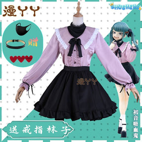 Vampire Miku Cosplay Costume Vocaloid Vampire Miku figure cosplay suit Pink kawaii dress Bowknot uniform