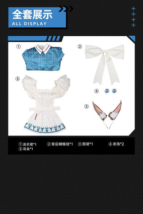 Amiya Clothes White Rabbit Sweet Memory Echoes linkage Arknights cosplay full costume female- Arknights Female Character Outfit
