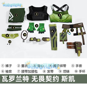 Shusheng Valorant Skye Cosplay Uniform Hallowen Carnival Play Role Clothes Clothing New Full Set for Women Men