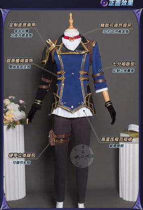 Shusheng lol arcane Season 2 VI Caitlyn cosplay costume uniform Halloween Carnival Party Christmas play rode clothing