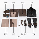 Witcher 3：Wild Hunt Geralt Cosplay Geralt of Rivia Costume Men Vest pants jacket armor belt gloves  full set Halloween uniform