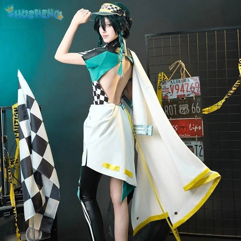 Game Genshin Impact Barbatos cosplay costume Hat windbreaker jumpsuit accessories prop set Halloween fashion men women uniform