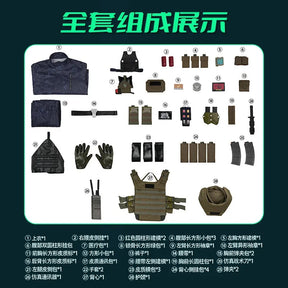 Game Delta Force: Hawk Ops Long Wei Cosplay Costume Halloween high-quality men women combat uniforms prop gloves accessories set
