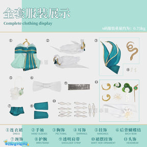 Honor of Kings Xiao Qiao Cosplay Costume Green Snake Skin Uniform Suit Dress Halloween Party Outfit Role Play for Adult Girls